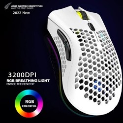 BM600 - wireless RGB gaming mouse - honeycomb design - rechargeable - USB - 2.4GMouses