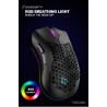 BM600 - mouse para jogos RGB sem fio - design de favo de mel - recarregável - USB - 2.4G