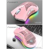 BM600 - wireless RGB gaming mouse - honeycomb design - rechargeable - USB - 2.4GMouses