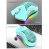 BM600 - mouse para jogos RGB sem fio - design de favo de mel - recarregável - USB - 2.4G