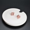 Brincos com borboletas de diamantes - prata de lei 925