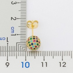 Ball shaped earrings - with colorful crystalsEarrings