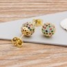 Ball shaped earrings - with colorful crystalsEarrings