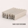 N40 - ímã de neodímio - bloco retangular forte - 50mm * 10mm * 5mm