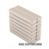 N40 - ímã de neodímio - bloco retangular forte - 50mm * 10mm * 5mm