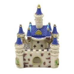 Mini castelo branco-azul - decoração de aquário