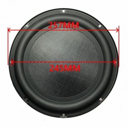 Alto-falante passivo de graves de 10" - com moldura de 257 mm - radiador auxiliar