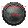 Alto-falante passivo de graves de 10" - com moldura de 257 mm - radiador auxiliar