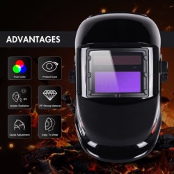 Máscara de solda - capacete de escurecimento automático - TIG - MIG - ARC - retificação