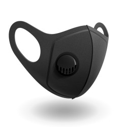 Máscara de proteção facial / bucal - antipoeira - antipoluição - com válvula de ar - reutilizável