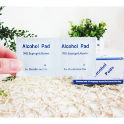Compressas com álcool - lenços antissépticos - antibacterianos - 100 peças
