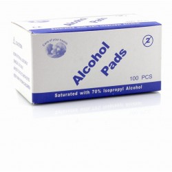 Compressas com álcool - lenços antissépticos - antibacterianos - 100 peças