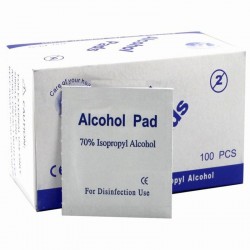 Compressas com álcool - lenços antissépticos - antibacterianos - 100 peças