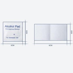 Compressas com álcool - lenços antissépticos - antibacterianos - 100 peças