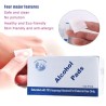Compressas com álcool - lenços antissépticos - antibacterianos - 100 peças
