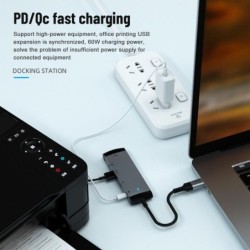 5 in 1 HUB - Type-C - USB 2.0 / 3.0 - 3.5mm jack - splitter - adapterHubs