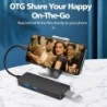 HUB 5 em 1 - USB 3.0 - tipo C - TF - SD - adaptador - divisor