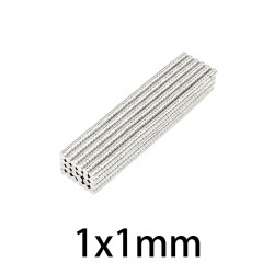 N35 - ímã de neodímio - disco forte - 1mm * 1mm