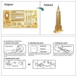 Quebra-cabeça de metal - kit de construção - Empire State Building