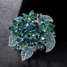 Green crystal flower broochBrooches