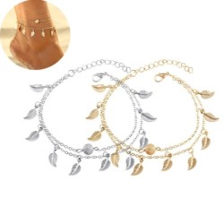 Vintage anklet with leaf tasselsAnklets