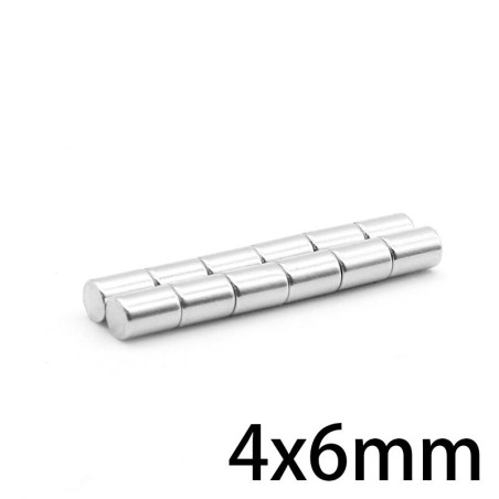 N35 - ímã de neodímio - disco forte - 4mm * 6mm