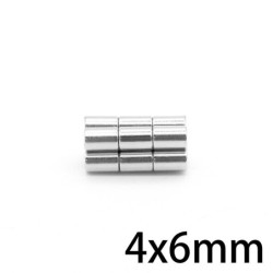 N35 - ímã de neodímio - disco forte - 4mm * 6mm