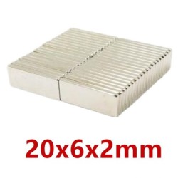 N35 - ímã de neodímio - bloco forte - 20mm * 6mm * 2mm