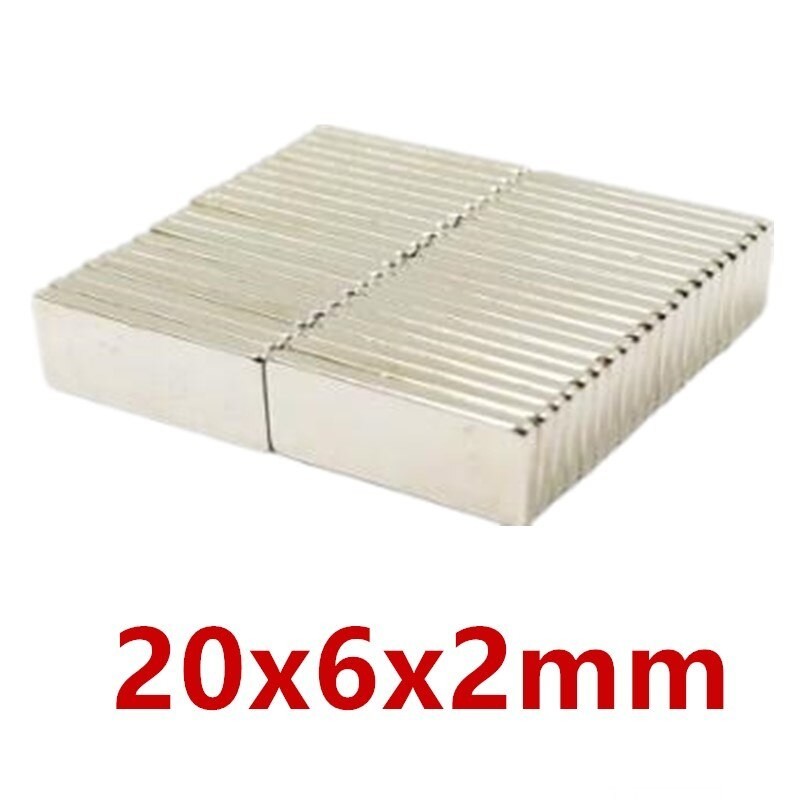 N35 - ímã de neodímio - bloco forte - 20mm * 6mm * 2mm