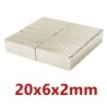 N35 - ímã de neodímio - bloco forte - 20mm * 6mm * 2mm