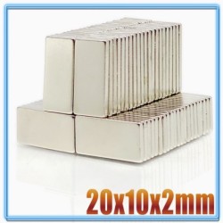 N35 - ímã de neodímio - bloco forte - 20mm * 10mm * 2mm