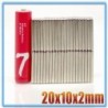 N35 - ímã de neodímio - bloco forte - 20mm * 10mm * 2mm