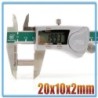 N35 - ímã de neodímio - bloco forte - 20mm * 10mm * 2mm