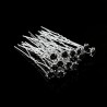Silver hair pins - colorful roses / crystals - 20 piecesHair clips