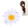 Grampos de cabelo decorativos - margaridas brancas - 10 peças