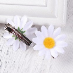 Grampos de cabelo decorativos - margaridas brancas - 10 peças