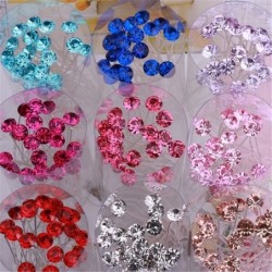 Alfinetes de cabelo de prata - com cristais - 10 peças