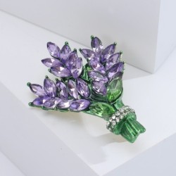 Bando de cristal lavanda - broche