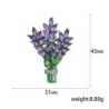 Bando de cristal lavanda - broche