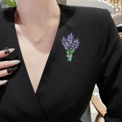 Bando de cristal lavanda - broche
