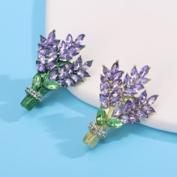 Bando de cristal lavanda - broche