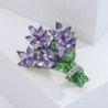 Bando de cristal lavanda - broche