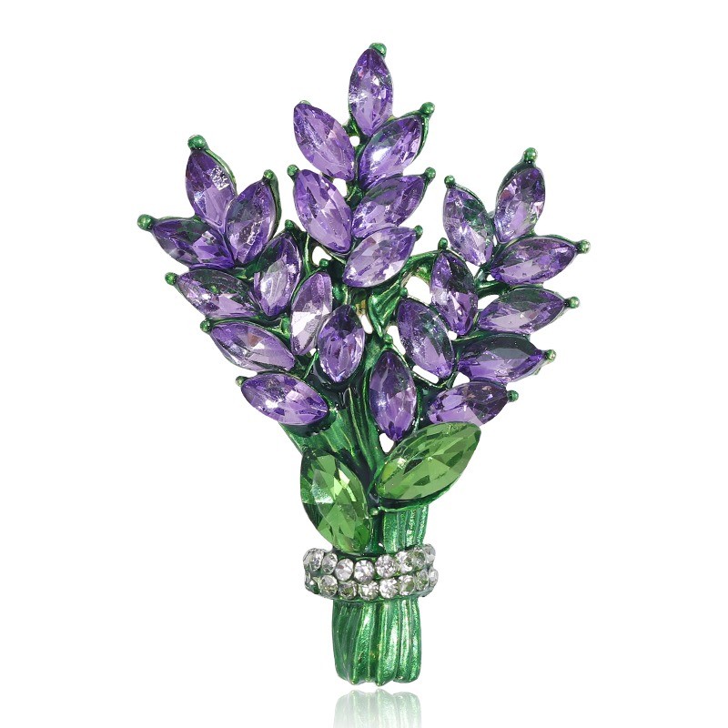Bando de cristal lavanda - broche