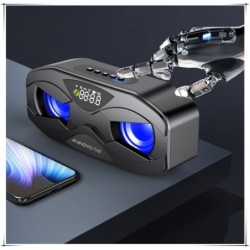 Altifalante Bluetooth - graves potentes - Rádio FM - cartão TF - LED - com visor
