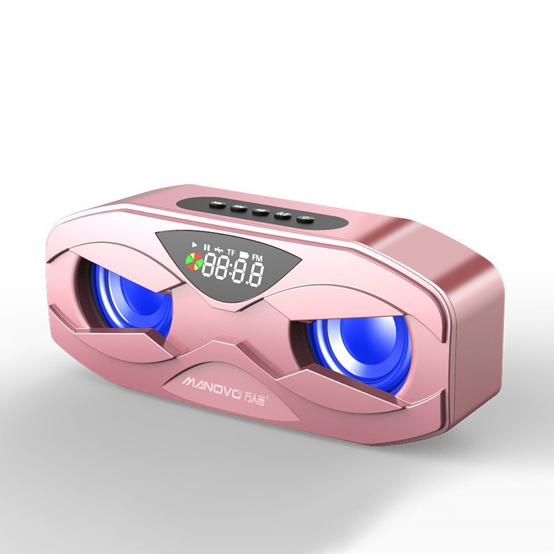 Altifalante Bluetooth - graves potentes - Rádio FM - cartão TF - LED - com visor