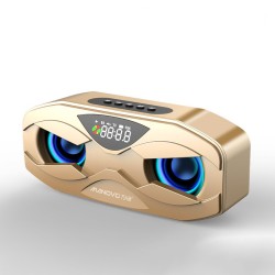Altifalante Bluetooth - graves potentes - Rádio FM - cartão TF - LED - com visor