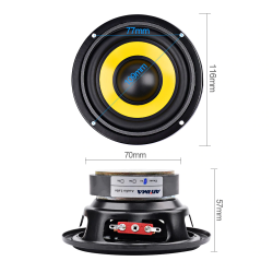 Woofer de 4 polegadas - alto-falante de áudio do carro - 4 Ohm / 8 Ohm - 20W 2 peças