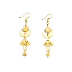 Trendy long earrings - mushroom / stars / moonEarrings
