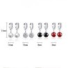 Silver round earrings - with ballEarrings
