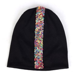 Chapéu de algodão - com strass coloridos